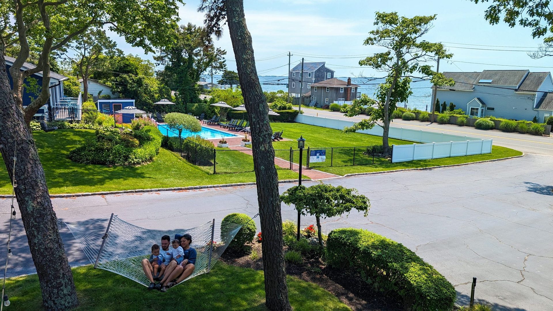 View from balcony at Ocean View Terrace Inn overlooking the bay